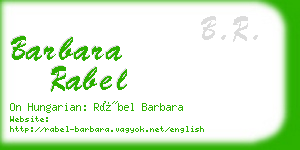 barbara rabel business card